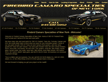 Tablet Screenshot of firebirdcamarospecialtiesofnewyork.com